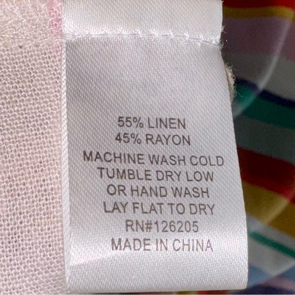 NWT Anthropologie multicolored dress, adjustable side waist ties & pockets - Picture 11 of 11